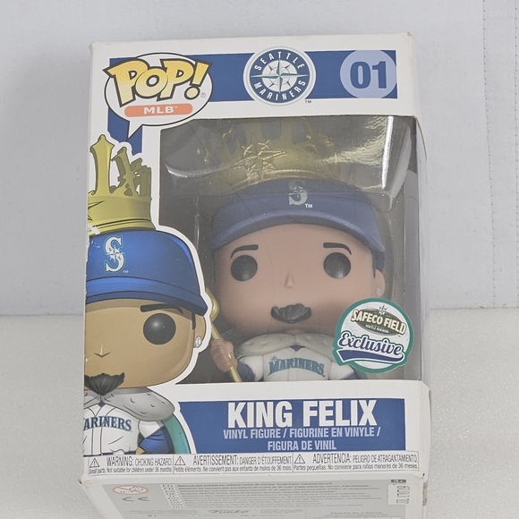 NIB hard to find #1 King Felix MLB Seattle Mariners Felix Hernandez funky pop - Picture 6 of 14
